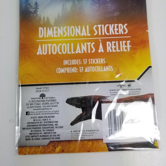 Jurassic world dimensional Stickers 3D - Picture 4 of 8
